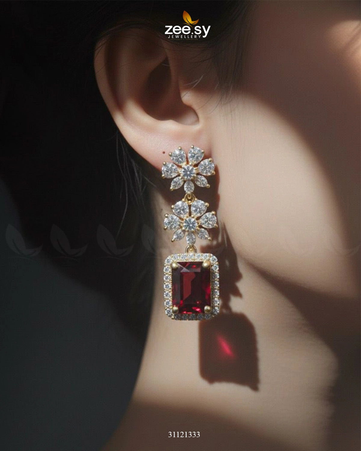 Dainty Crystal Cluster Necklace Set - Zeesy Jewellery