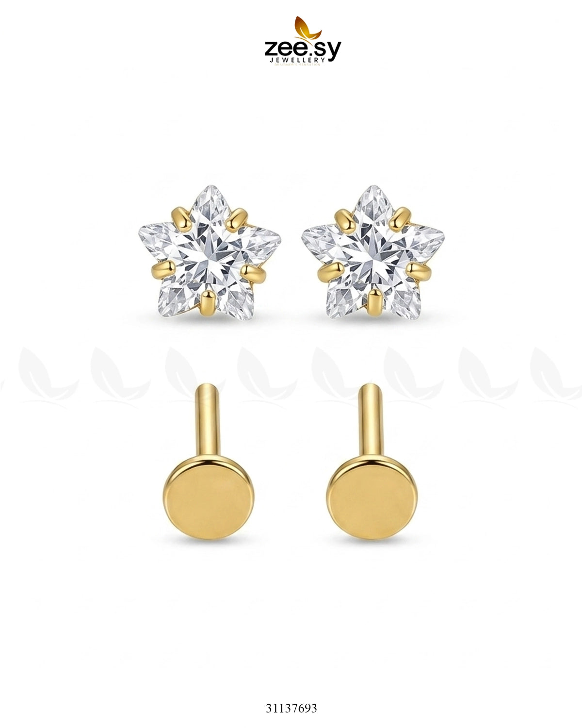 Dainty Star Crystal Stud Earrings Earrings - Zeesy Jewellery Pakistan | Premium Artificial & Imitation Jewellery