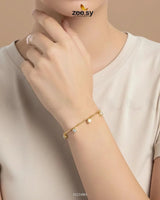 Dainty Tiny Dangle Bracelet - Zeesy.pk