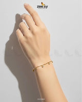 Dainty Tiny Dangle Bracelet - Zeesy.pk