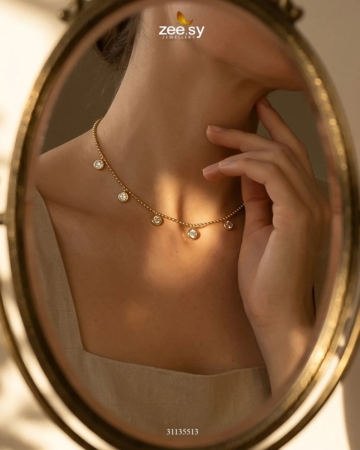 Dainty Tiny Dangle Chain chains - Zeesy Jewellery Pakistan | Premium Artificial & Imitation Jewellery