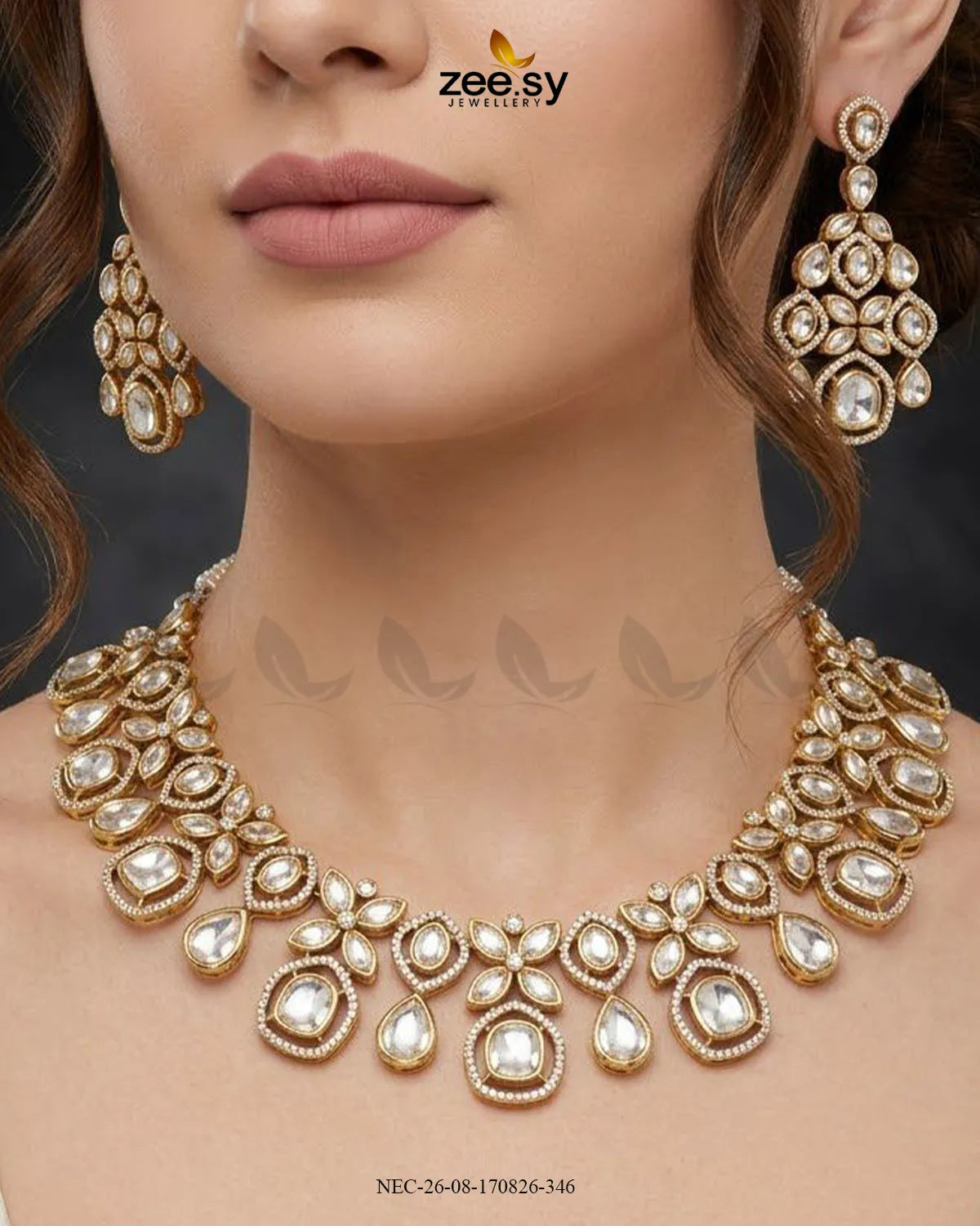 Dawn Crescent Kundan Necklace Set