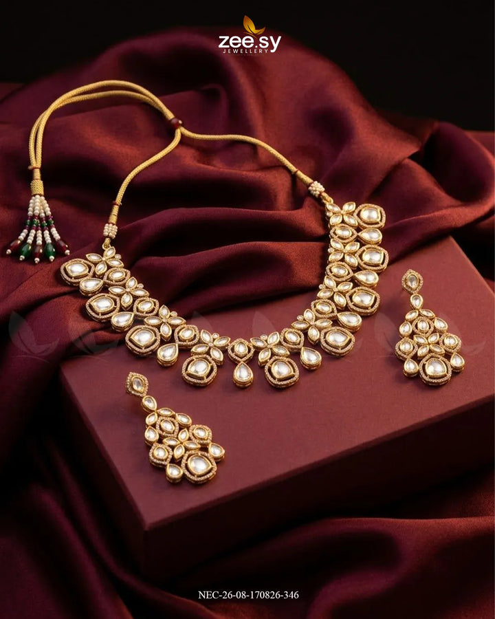 Dawn Crescent Kundan Necklace Set