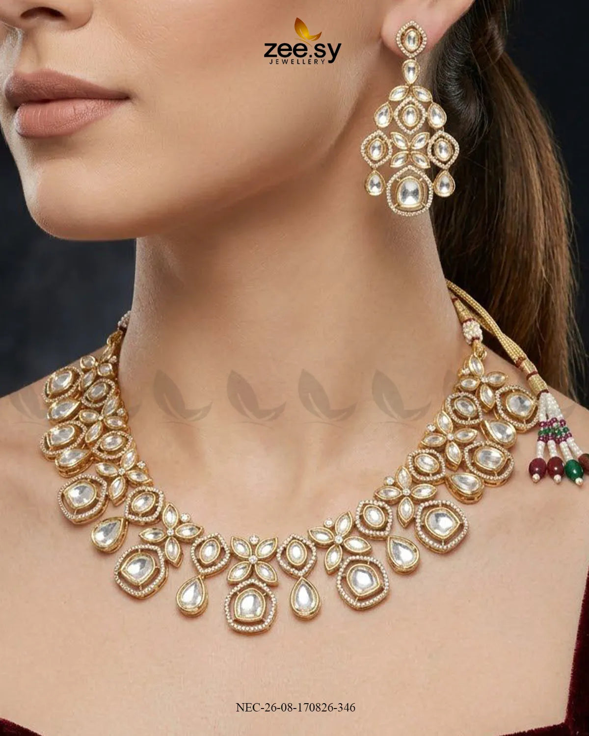 Dawn Crescent Kundan Necklace Set