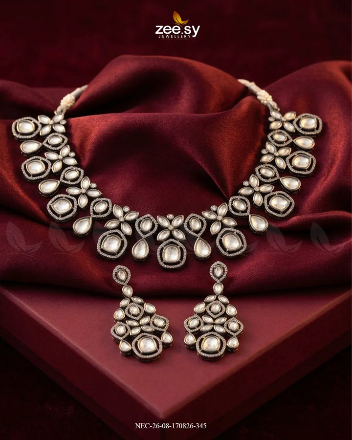 Dawn Crescent Kundan Necklace Set
