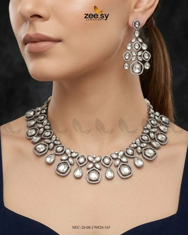 Dawn Crescent Kundan Necklace Set