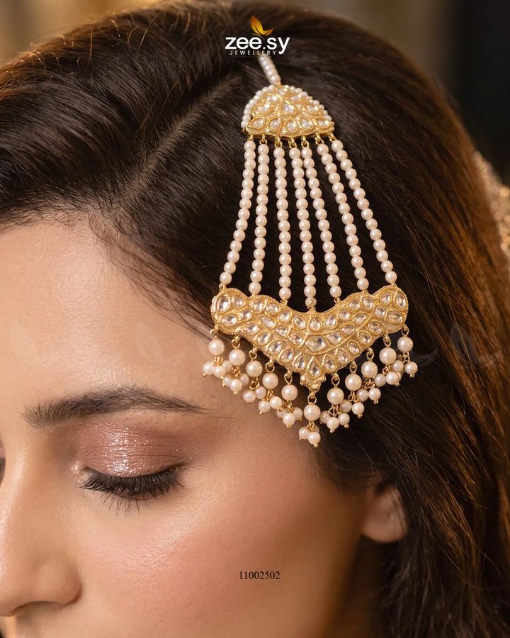 Floral Kundan Pearl Bridal Set Bridal Set - Zeesy Jewellery Pakistan | Premium Artificial & Imitation Jewellery