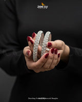 Dazzling Frosted Openwork Bangles - Zeesy Jewellery