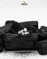 Dazzling Asymmetrical Cluster Ring