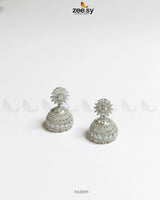 Dazzling Crystal Dome Jhumka Earrings - Zeesy Jewellery