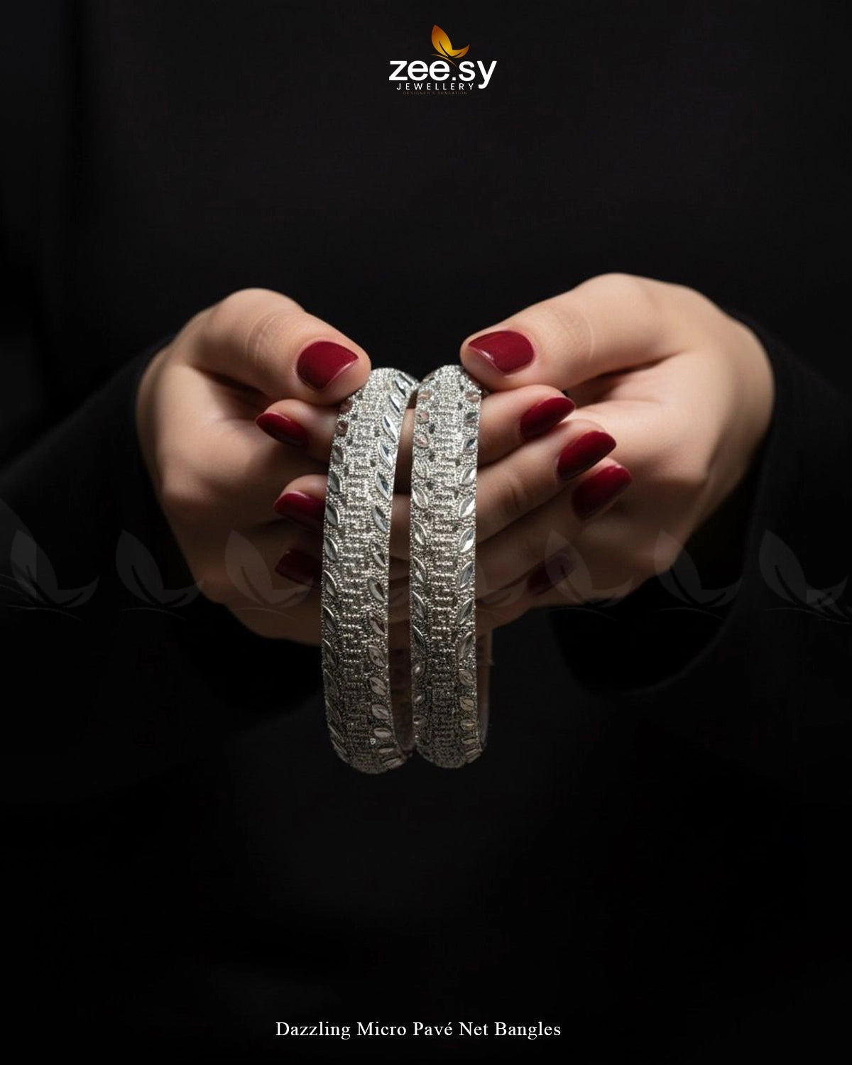 Dazzling Micro Pavé Net Bangles - Zeesy Jewellery