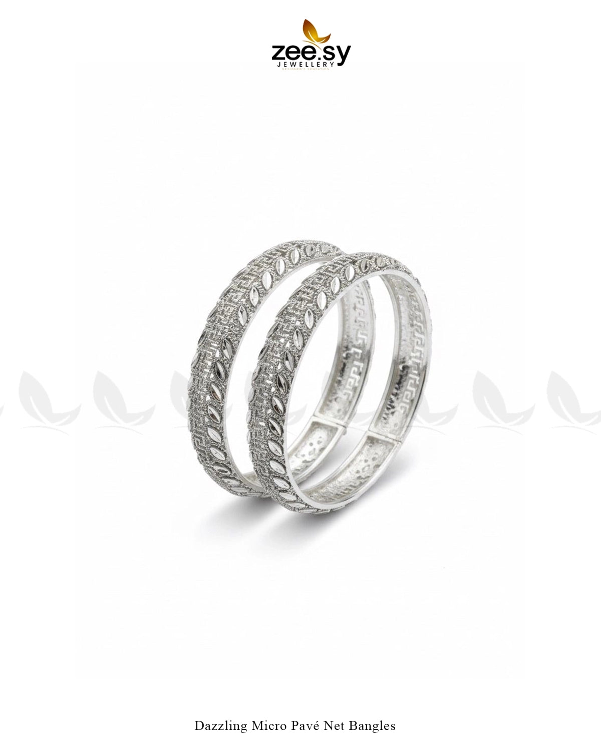 Dazzling Micro Pavé Net Bangles - Zeesy Jewellery