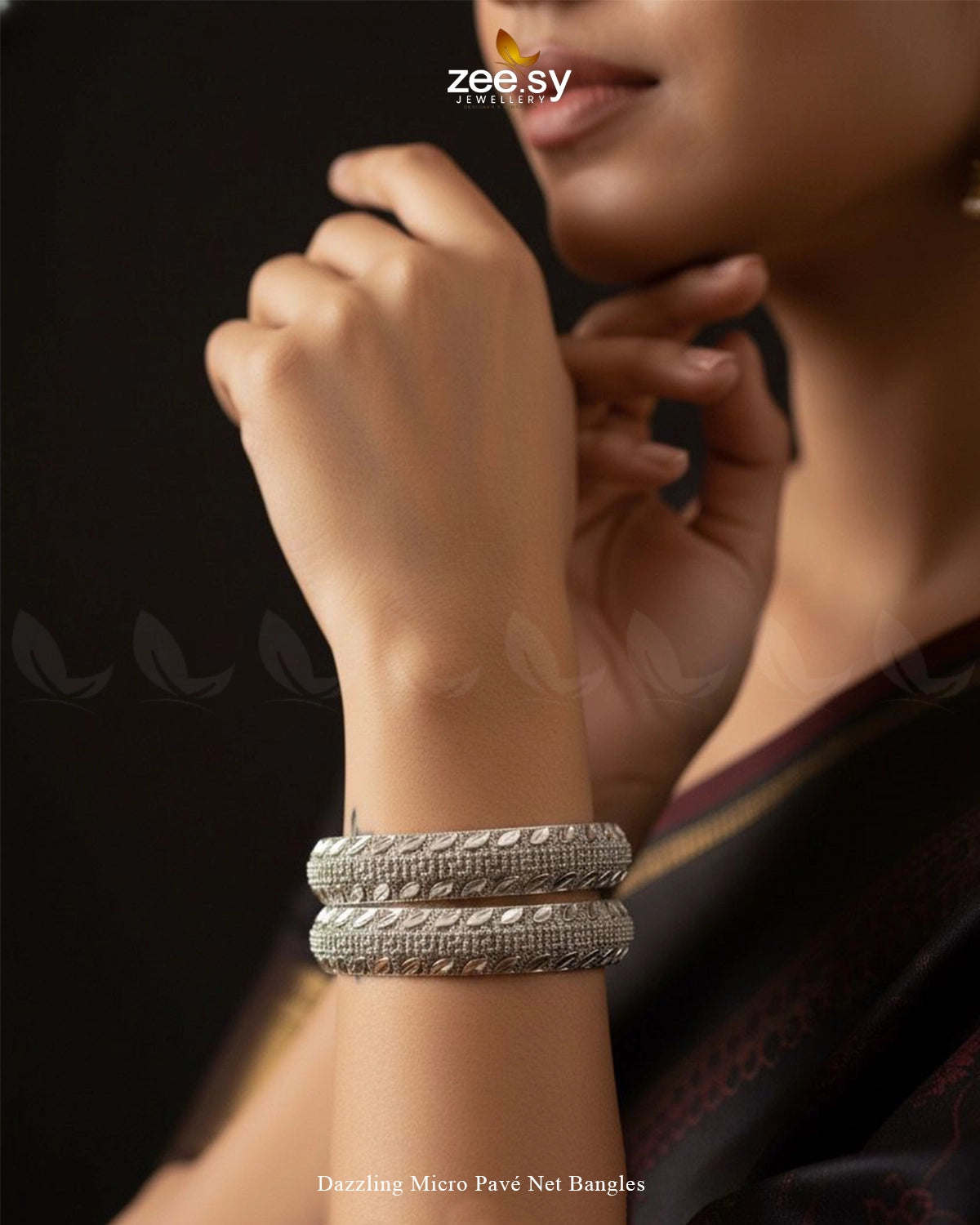 Dazzling Micro Pavé Net Bangles - Zeesy Jewellery