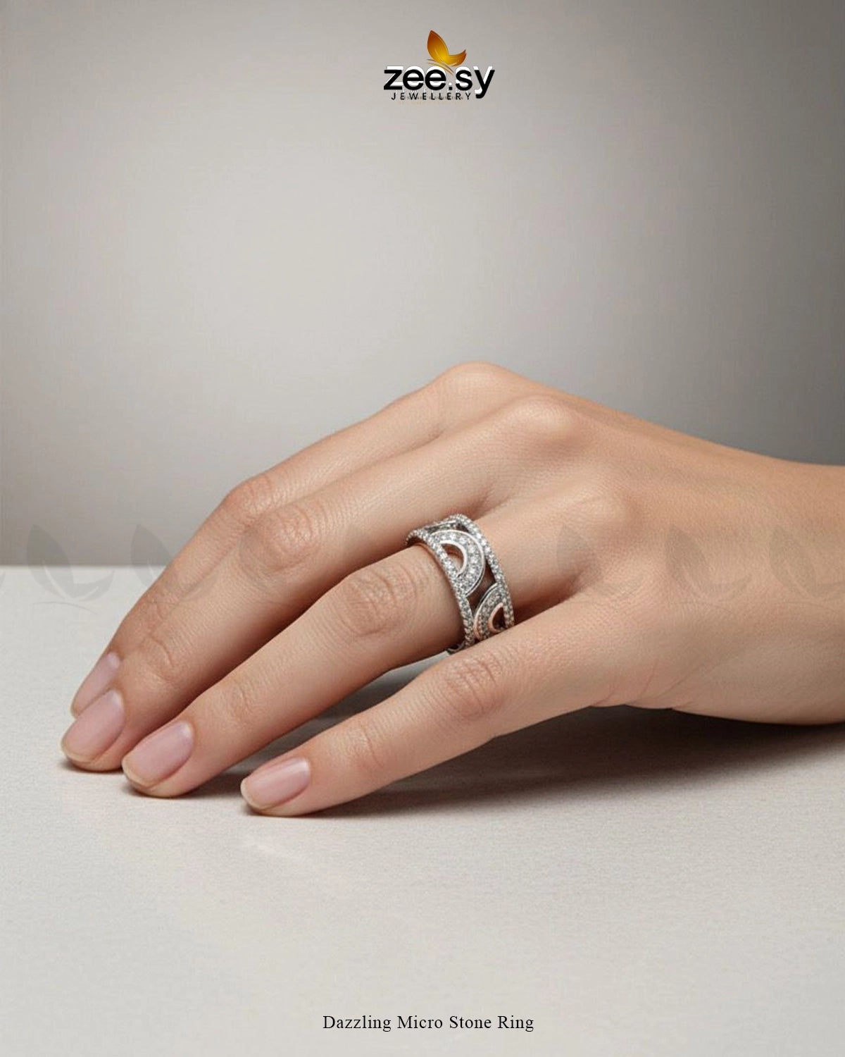 Dazzling Micro Stone Ring - Zeesy Jewellery