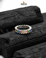 Dazzling Sculpted Crystal Ring