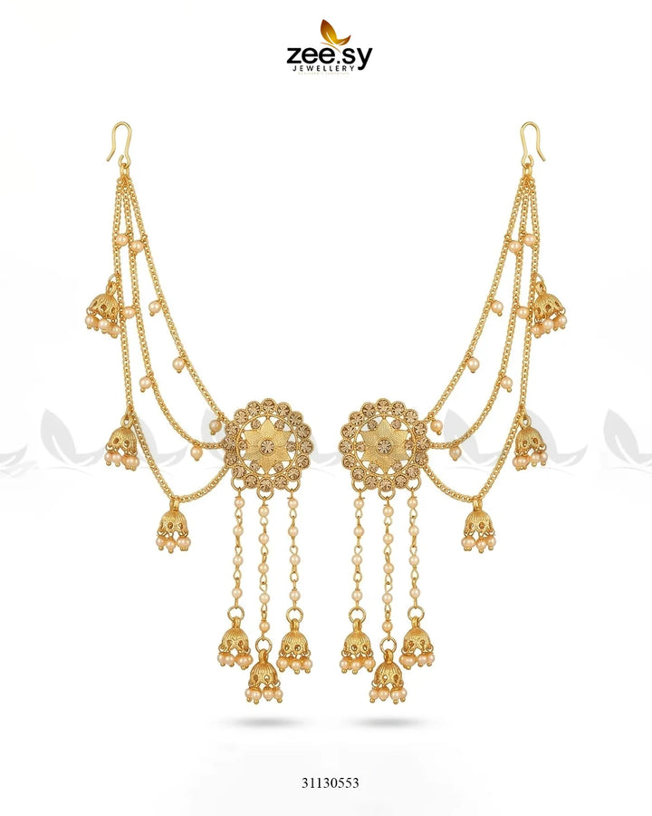 Delicate Floral Pearl Earrings Earrings - Zeesy Jewellery Pakistan | Premium Artificial & Imitation Jewellery