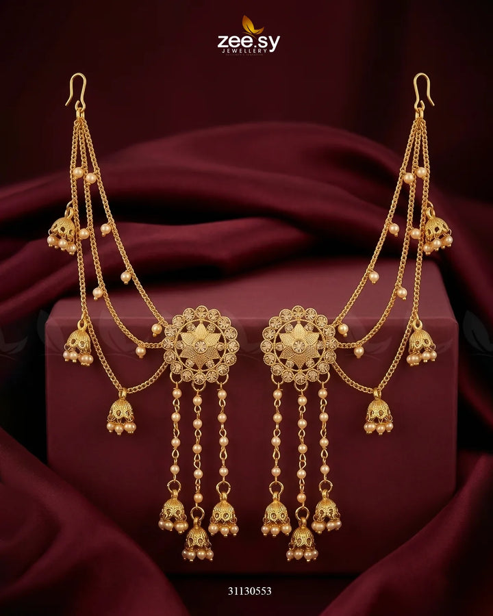Delicate Floral Pearl Earrings Earrings - Zeesy Jewellery Pakistan | Premium Artificial & Imitation Jewellery