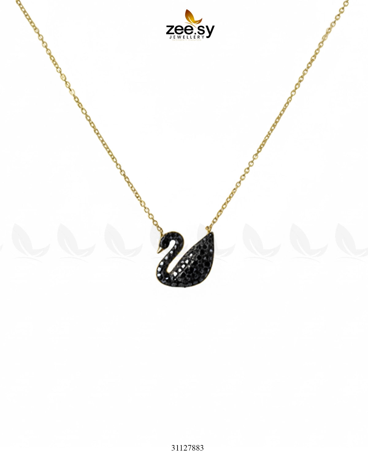 Delicate Black Swan Chain - Zeesy Jewellery