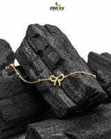 Delicate Ribbon Bow Charm Bracelet - Zeesy Jewellery