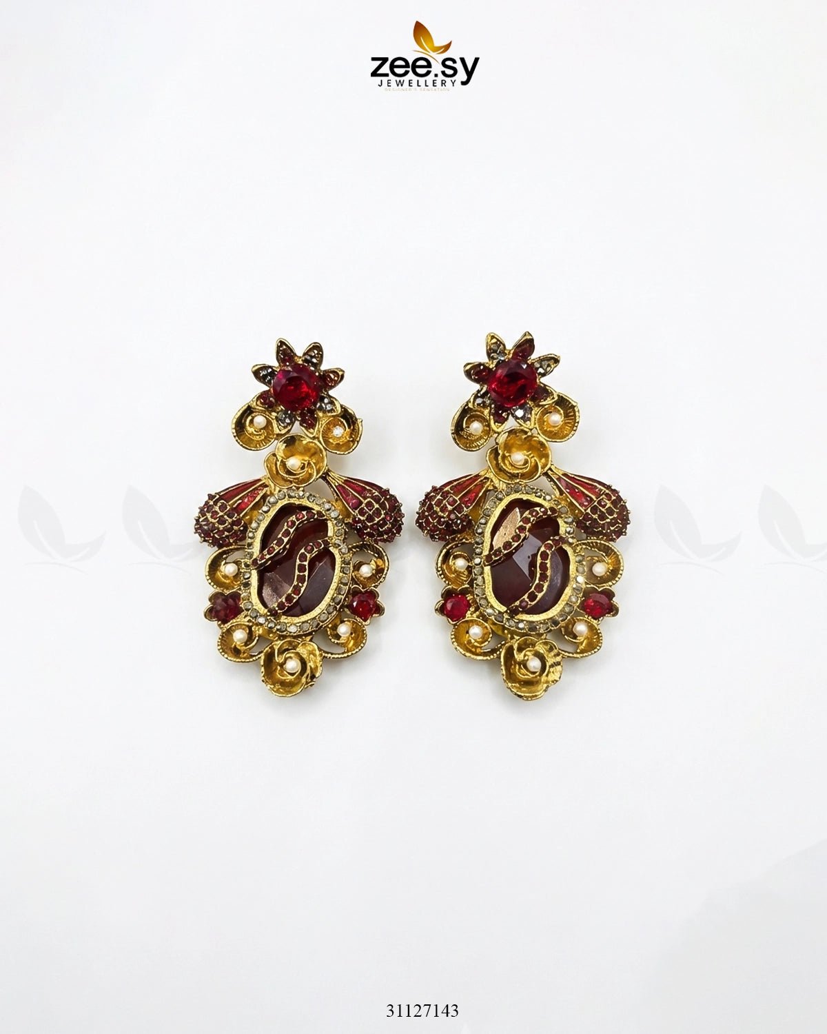 Diana Ruby Beads Earrings