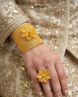 Dimensional Meshwork Bangle Ring Set - Zeesy Jewellery