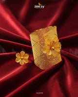 Dimensional Meshwork Bangle Ring Set - Zeesy Jewellery