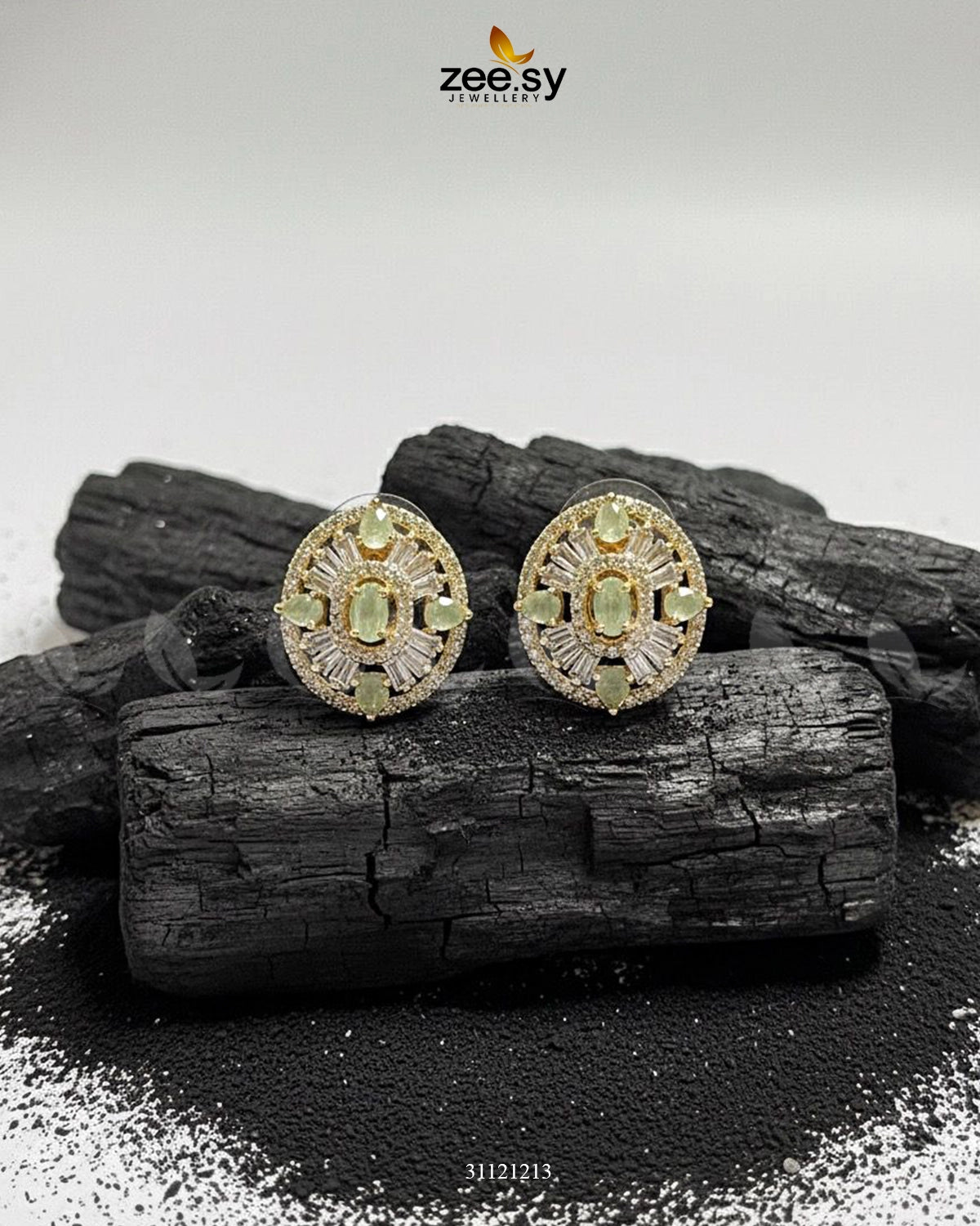 Disc Cluster Studs Earrings - Zeesy Jewellery