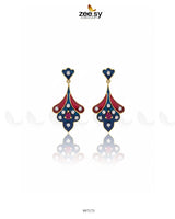 Balsam Earrings Green & Mahroon - Zeesy Jewellery