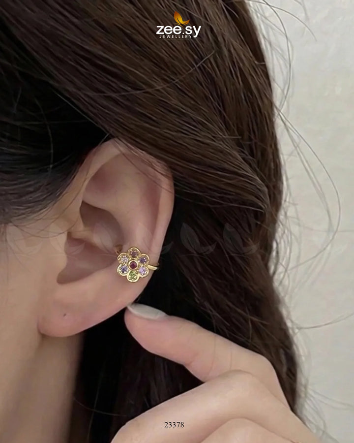 Buttercup Bloom Modern Ear Cuff Earrings - Zeesy Jewellery Pakistan | Premium Artificial & Imitation Jewellery