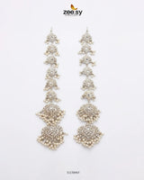 Earrings - 0542 Silver Pearl Earrings - Zeesy Jewellery Pakistan | Premium Artificial & Imitation Jewellery