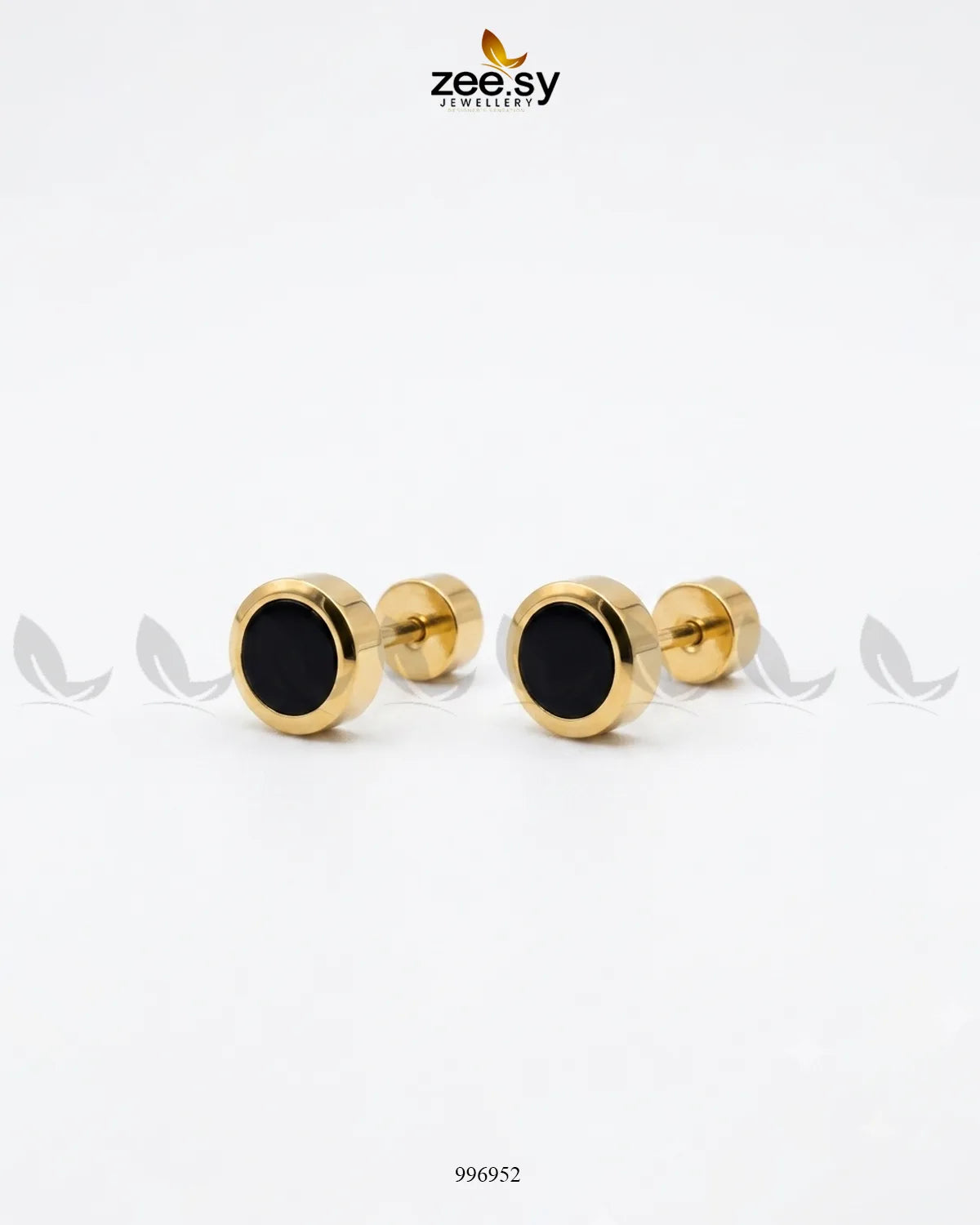 Onyx Orbit Minimal Stud Earrings Earrings - Zeesy Jewellery Pakistan | Premium Artificial & Imitation Jewellery