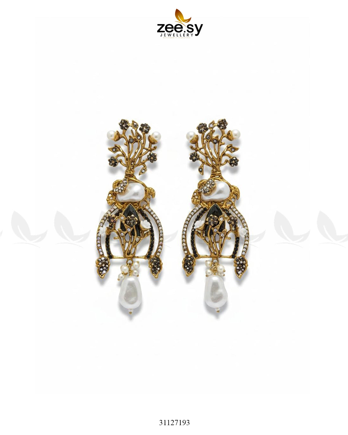 Elaborate Baroque Pearl Earrings - Zeesy Jewellery