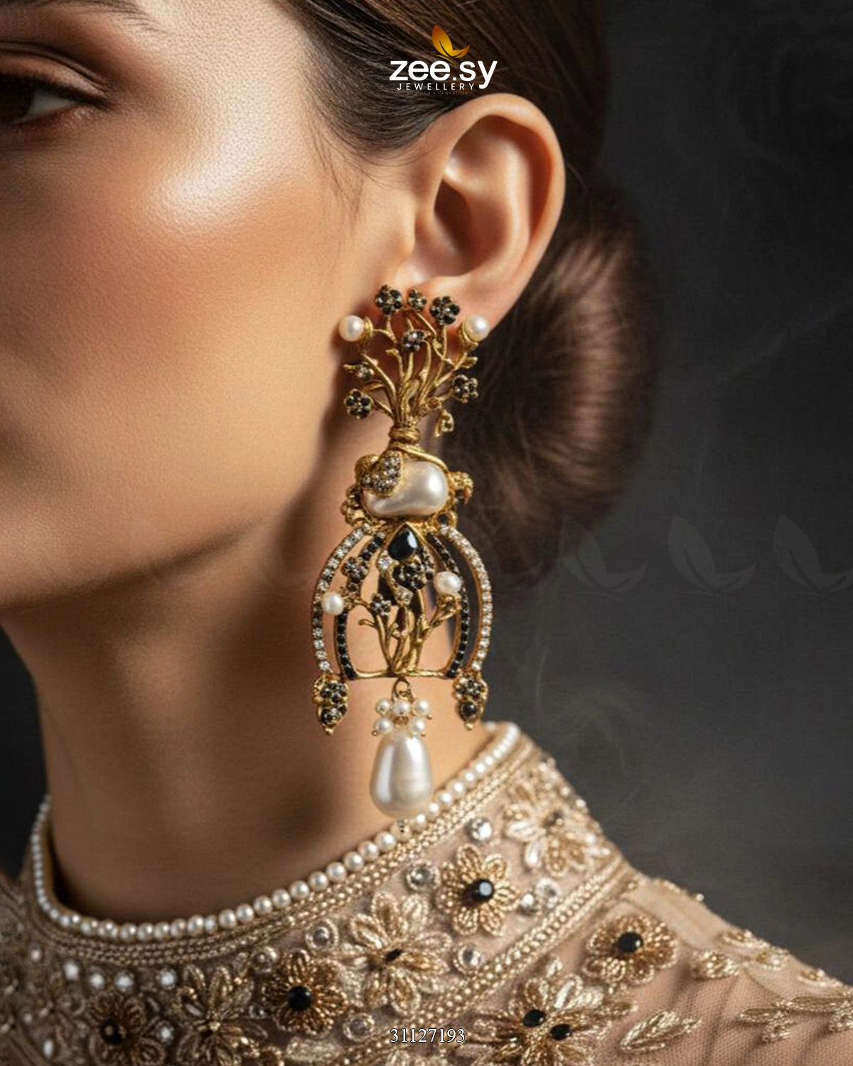 Elaborate Baroque Pearl Earrings - Zeesy Jewellery