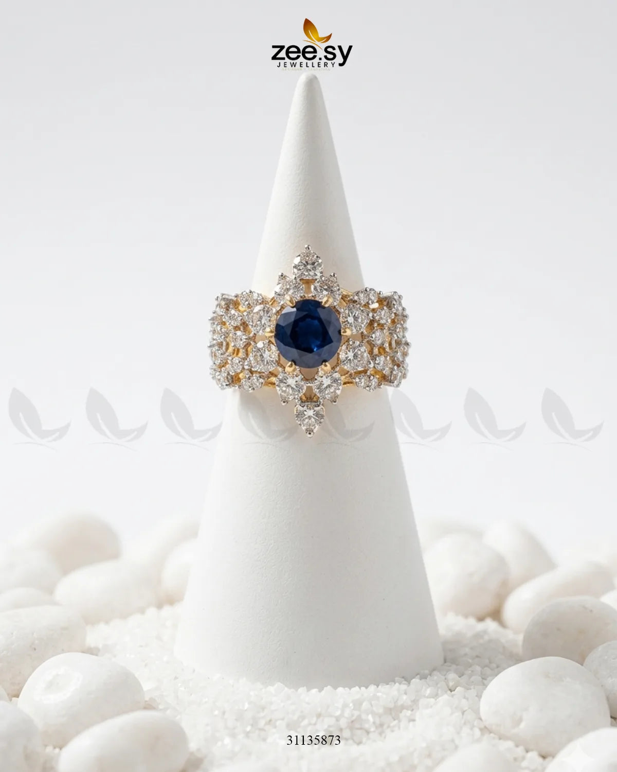 Elegant Center Stone Ring Finger Ring - Zeesy Jewellery Pakistan | Premium Artificial & Imitation Jewellery