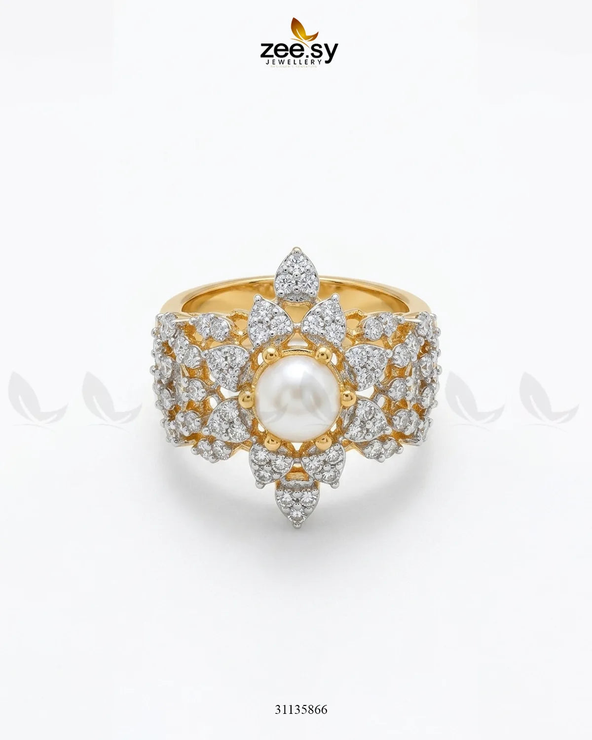 Elegant Center Stone Ring Finger Ring - Zeesy Jewellery Pakistan | Premium Artificial & Imitation Jewellery