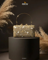 Elegant Ruby Crystal Clutch Bag - Zeesy.pk