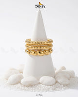 Elegant Sculpted Liquid Ring Finger Ring - Zeesy Jewellery Pakistan | Premium Artificial & Imitation Jewellery