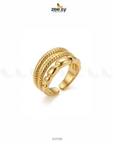 Elegant Sculpted Liquid Ring Finger Ring - Zeesy Jewellery Pakistan | Premium Artificial & Imitation Jewellery
