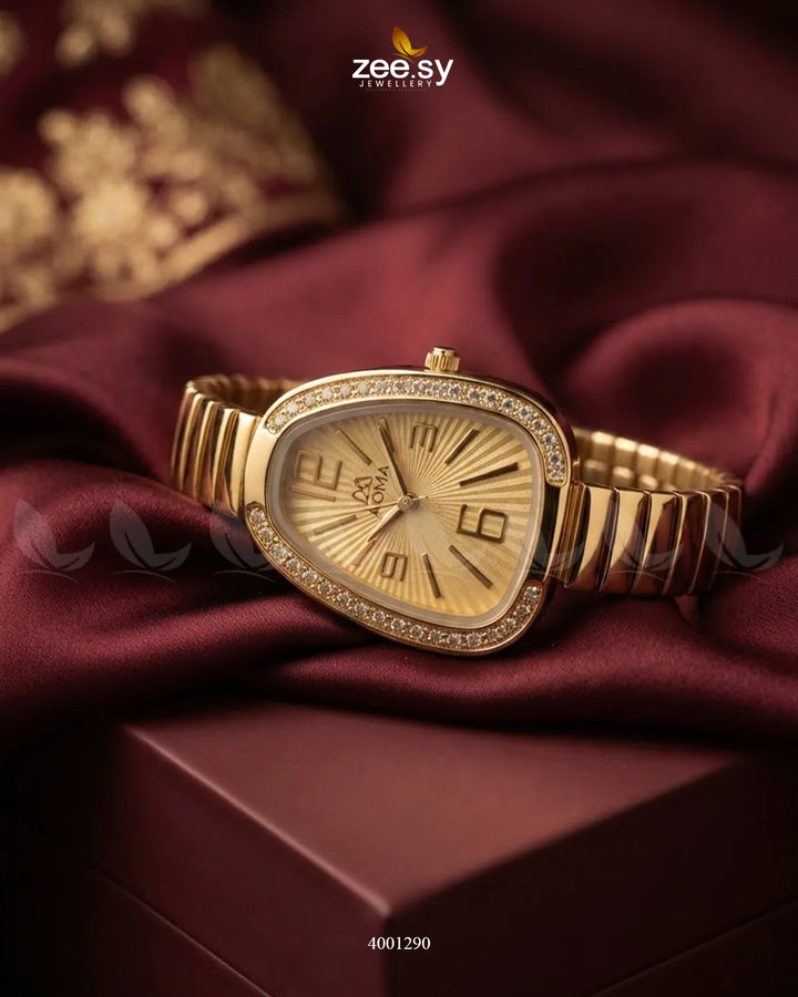 Elegant Serpent Bezel Watch by AJ03 featuring a champagne dial and intricate serpent bezel, stylish accessories for sophisticated looks.