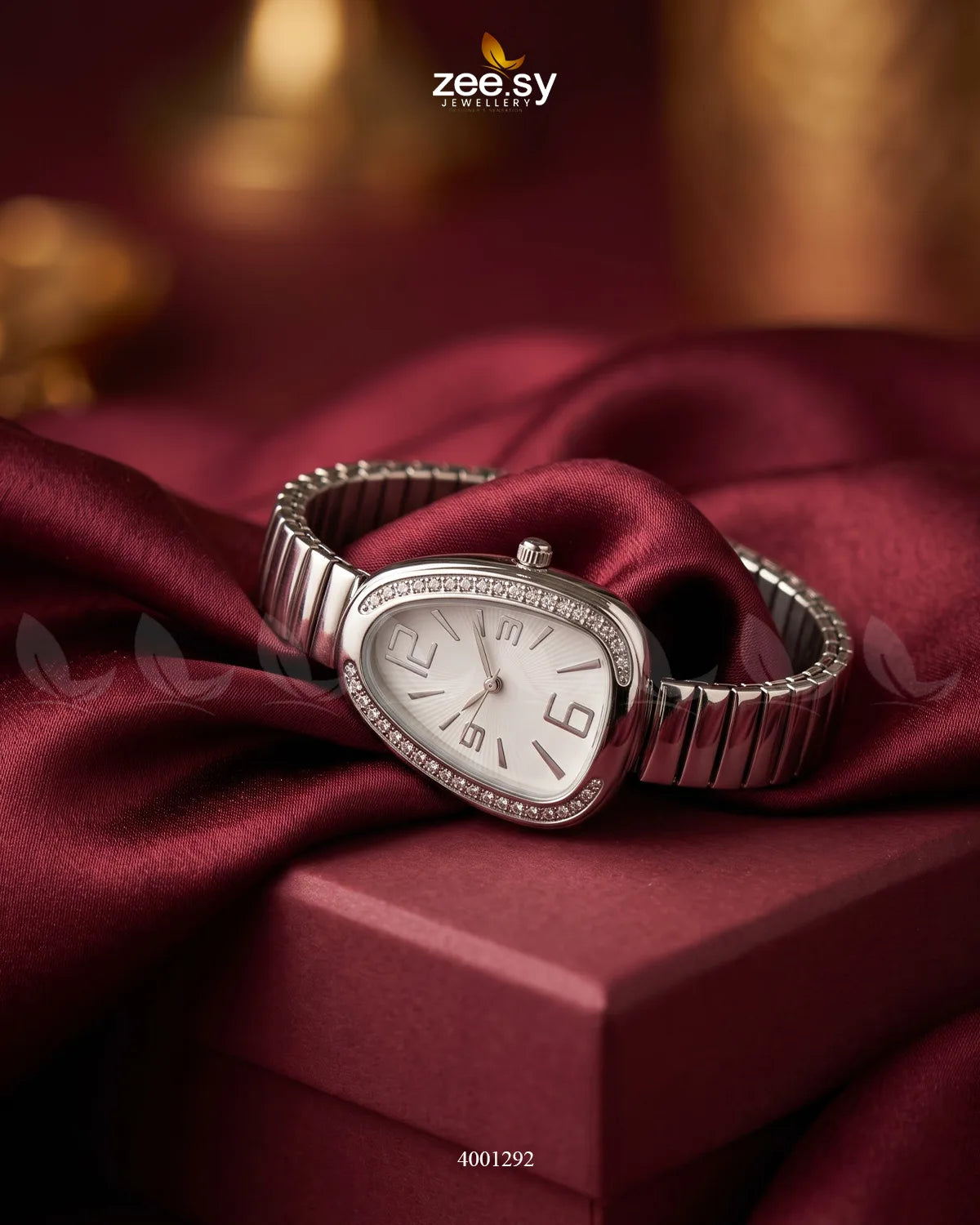 Elegant Serpent Bezel Watch by AJ03 with a white dial and sleek design, showcasing its sophisticated accessory style.