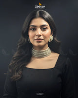 Elegant Beaded Pearl Choker Set - Zeesy Jewellery