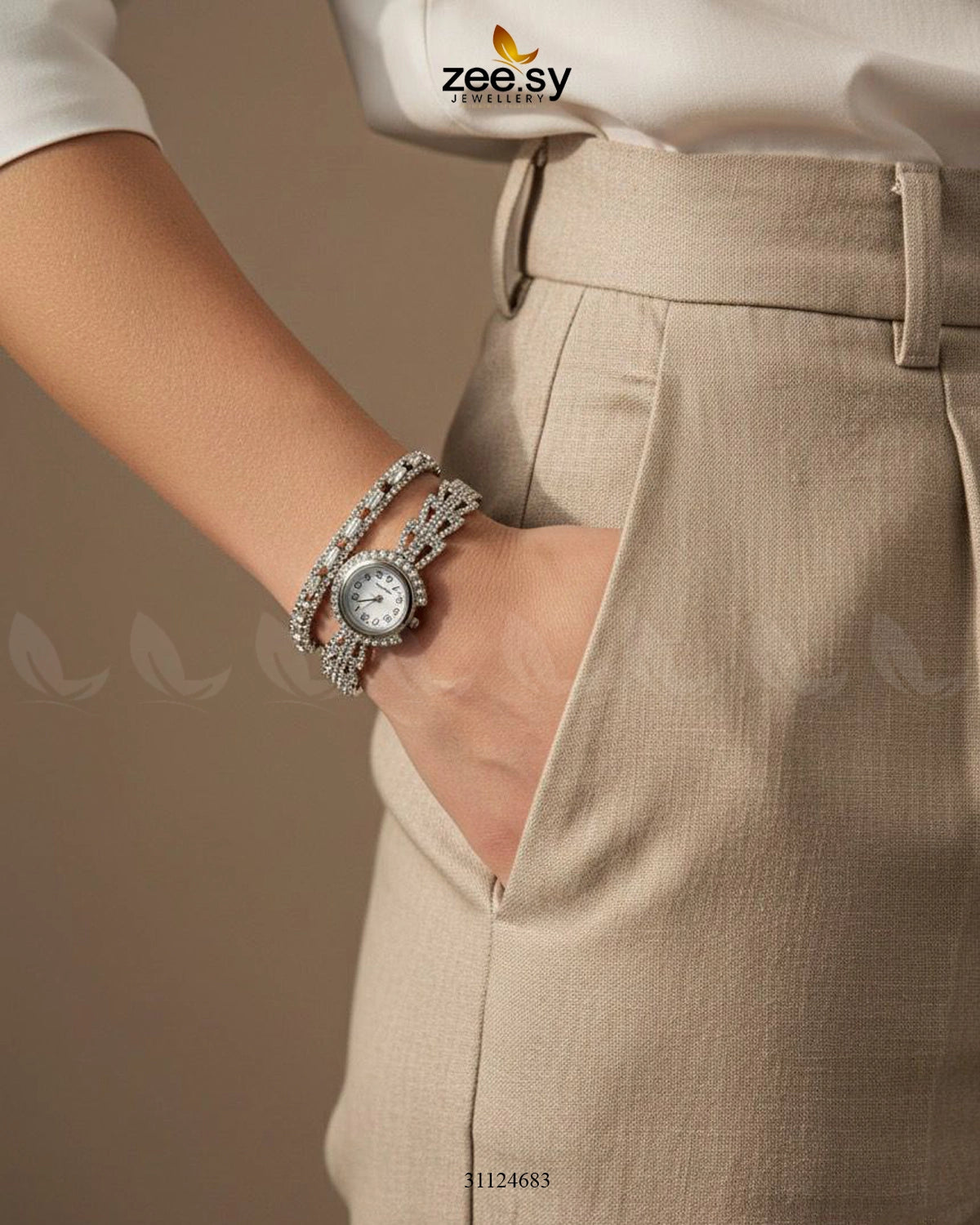 Elegant Cluster Bracelet Watch - Zeesy Jewellery