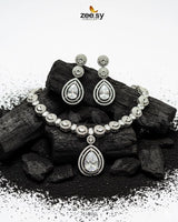 Elegant Heart Cluster Necklace Set - Zeesy Jewellery