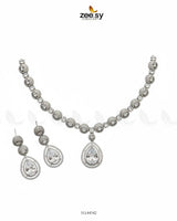 Elegant Heart Cluster Necklace Set - Zeesy Jewellery