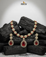 Elegant Heart Cluster Necklace Set - Zeesy Jewellery