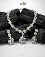 Elegant Heart Cluster Necklace Set - Zeesy Jewellery