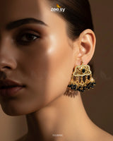 Elegant Tassel Moti Work Earrings - Zeesy Jewellery