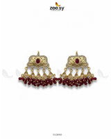 Elegant Tassel Moti Work Earrings