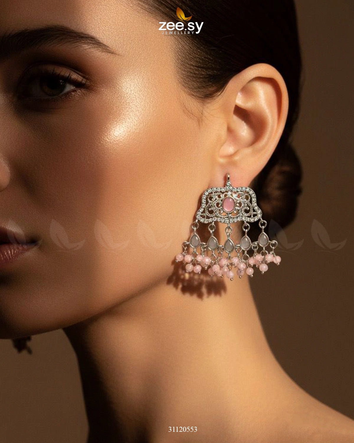 Elegant Tassel Moti Work Earrings - Zeesy Jewellery