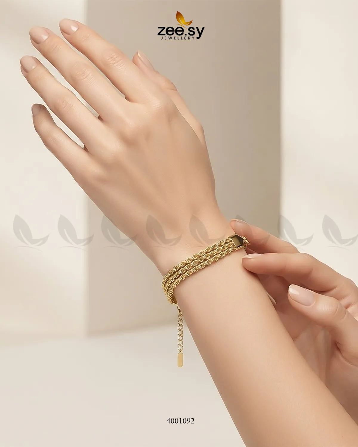 Elegant Twisted Chain Bracelet Bracelet - Zeesy Jewellery Pakistan | Premium Artificial & Imitation Jewellery